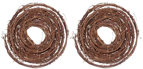 MAGICLULU 4.6 M Natürliche Rattan-rebenkränze Weihnachtsbaum-dekorationsset Rebengirlanden für Die Dekoration Zu Hause und Bei Veranstaltungen