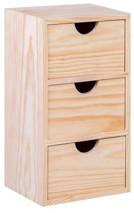 WELL HOME MOBILIARIO & DECORACIÓN Miniblock 3 cajones en Madera de Pino