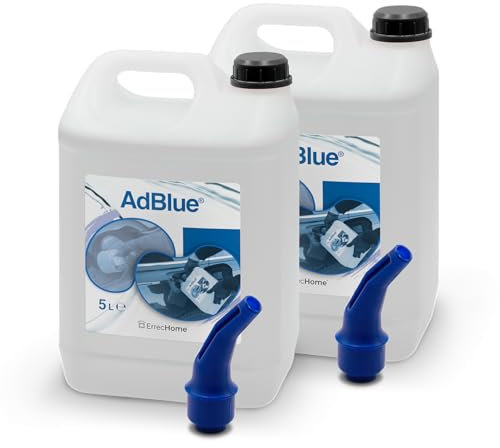 AdBlue® Aditivo para Motores diésel con Boquilla, a Base de urea para la reducción de emisiones de NOx, Conforme a ISO 22241-1, 10 L (2 x 5 L)