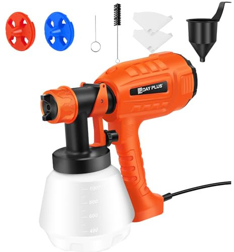 Farbsprühsystem 400W HVLP Elektrische Spritzpistole Sprühdesinfektionsmittel, 800ml/min, 1000 ml mit 3 Sprühmuster, geeignet für DIY und Dekoration 1.0mm 1.8mm 2.5mm Düsen