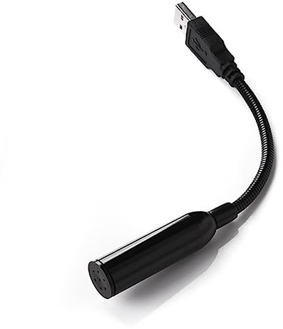 DOITOOL Mini Micrófono USB Negro para Ordenador y Portátil | Alta Sensibilidad y Reducción de Ruido, Cuello Flexible, Conexión Plug And Play, 4, 5 V, Respuesta 100-16 Khz
