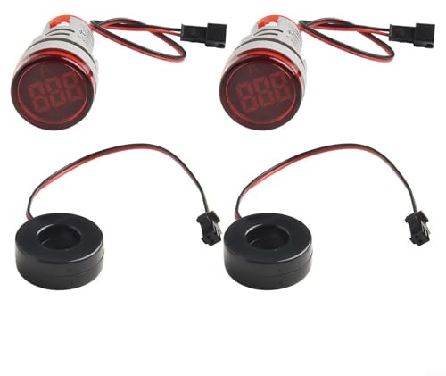 Amperímetro digital de la CA del diseño redondo del LED fijó de 2, conveniente para la exhibición de la señal en el equipo del poder y de la comunicación