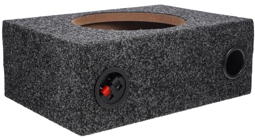 MUELODSIC Caisson De Basses Scellé Recouvert De Moquette 8 Pouces Simple Cabine pour Voiture, Boîtier Subwoofer Compact, Utilisation Audio Automobile, Amélioration Système Sonore pour Passionnés DIY