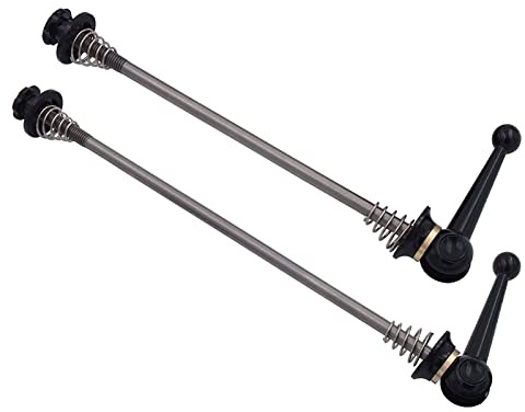 Hangsu 2Pcs Bike Quick Release Skewer for Road Axle Bolts Bicycle Wheel Nuts Levers for Bikes Front Rear