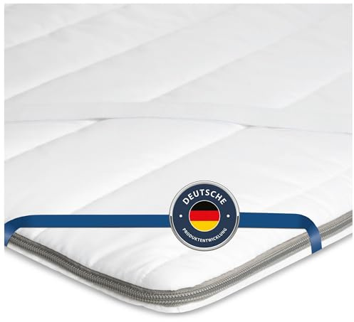 BMM Kaltschaum Topper Klassik Basic 100x200 4 cm Oeko-TEX® | KSCell® Kaltschaum verbessert den Liegekomfort, vier Eckgummis sorgen für sicheren Halt.