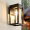 HLFVLITE Lampada Da Parete Esterna In Alluminio, Impermeabile, E27 Per Portico, Ingresso, Porta, Patio E Garage, Nero