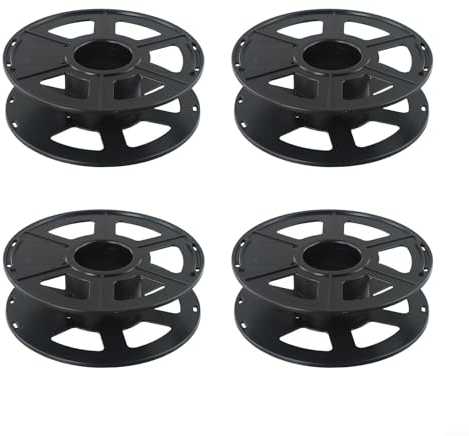 CNANRNANC Enrouleur de câble - 4 bobines de câble vides pour éclairage de Noël - Noir - 7 x 6 x 5 cm