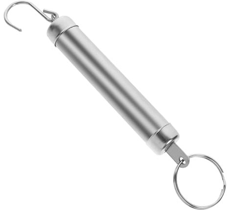 OFFSCH Balance Suspendue Mécanique à Ressort 5 Kg En Métal Argenté, Pèse-bagages Portable Pour Voyage, Usage La Cuisine Et Pesée Paquet, Ergonomique Et Robuste