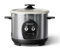 MOOSUM Rice Cooker with One Touch & Food Steamer,0.6L-3Cups,For 1-2 People,Fast Cooking Without Burning,Removable Non-Stick Coating incl,Keep-Warm 24h, Silver