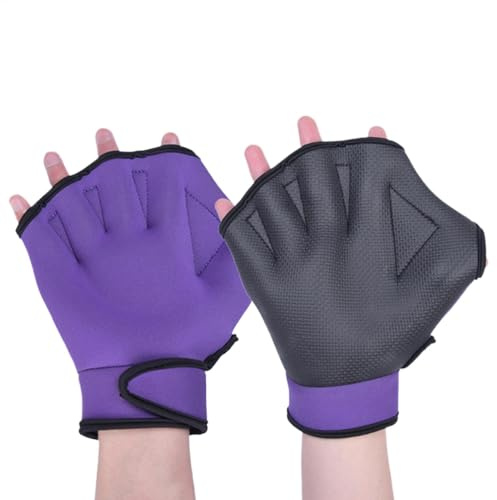 Schwimmhandschuhe für Herren – Schwimmhandschuhe mit Netzgewebe, Gummi-Fäustlinge, Tauchausrüstung zur Unterstützung des Oberkörpers, widerstandsfähig, wasserabweisendes Training