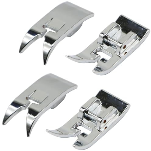 OUDQFCJ 4 Pezzi Universali per Macchine Da Cucire Multiuso Piedino Dritto A Zig-Zag, Accessorio Multifunzione Adatto per Tutte Le Macchine Da Cucire Singer Brother Janome E Babylock Con Gambo Basso