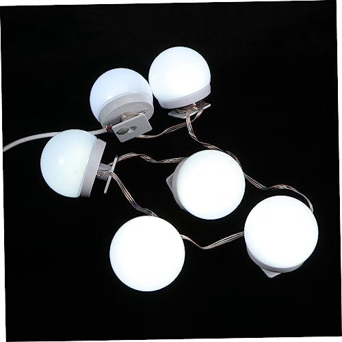 Lurrose LED Spiegelleuchte 6w 1 Satz mit USB Ladefunktion für Spiegel | Spiegelleuchte zum Kleben, 5v 2a 2m Leitung, 3000k 4000k 6500k, Weiß ABS PC