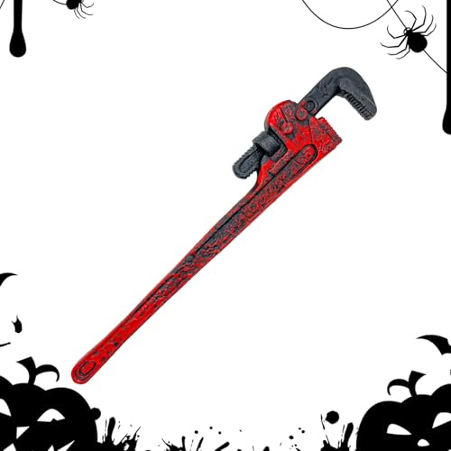 Blodig skiftnyckel rekvisita, halloween-simulering, skräckverktyg, skiftnyckel – realistisk, rolig dekoration, läskig, knepig leksak för scenteater, spökhus, cospl