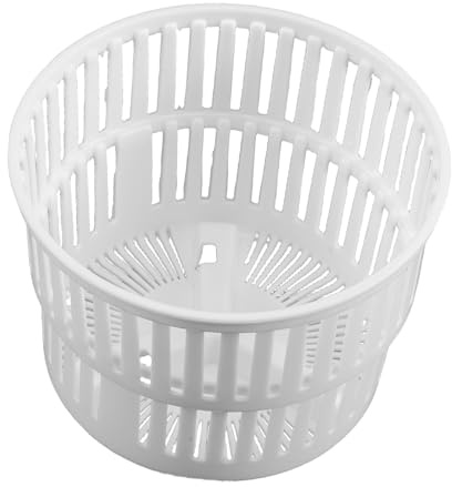 Spin Dryer Basket Replacement for Mini Washer, Portable White Plastic | Foldable 16x16x12cm Size, Evenly Spaced Drainage Holes, for Small Apartments and Travel Use