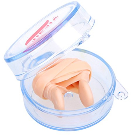 – Pinza de Nariz Clip de Nariz para Natación – Evita de Agua en la Nariz – Látex Plugs – con Cuerda – Pinza de Nariz con Caja para Niños y Adultos