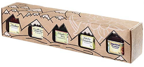 Allgäuer Genuss-Box | Fruchtaufstriche Geschenk-Box 5x 50g Feinschmecker Fruchtaufstrich
