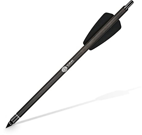 YAK Archery Armbrust Carbon Bolzen für EK Archery Adder Cobra System - 7,5 Zoll, 185 Grain, 10 Stück, Schwarz