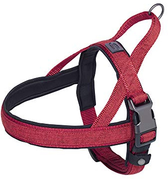 Nobby Norweger Geschirr Linen Deluxe, rot L: 50-64 cm + 42 cm, B: 25/35 mm, 1 Stück