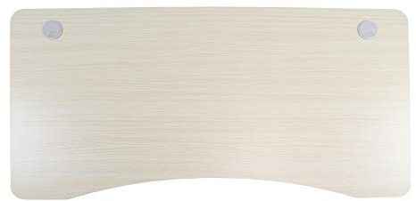 ZINNZ SELECTED Tischplatte stabil 2,5cm stark DIY Schreibtischplatte Bürotischplatte Spahnholzplatte mit 2 Kabeldurchlässen (Ahorn Ergonomisch)