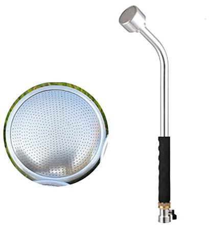 SANGDA Varita de riego de aluminio, vara rociadora de 18 pulgadas con manguera de malla 2000, cabezal de ducha, manguera rociadora de agua, herramienta de limpieza para césped, flores, arbustos,