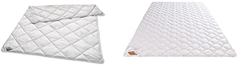 Böhmerwald Exclusiv Kamelhaardecke, allergikergeeignet, 100% Kamelhaar, 1000gr., normal, 135x200 cm & Natur Wildseidendecke, allergikergeeignet, 100% Wildseide, Füllgewicht: 550gr., leicht, 135x200 cm