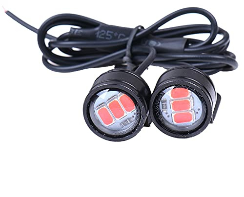 Torcia elettrica ad standby ultra-lunga 2pcs Motorcycle Rearview Speck Eagle Eye 3 LED Flash Strobe Luci rosse Come banca di potenza e accessori da campeggio