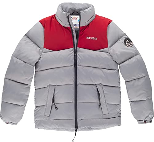 Roc Neige Parka SYLÔW con relleno de pluma reciclada y capucha.Tejido antidesgarro, repelente al agua, poder calorifico 550+. Hombre Gris XL