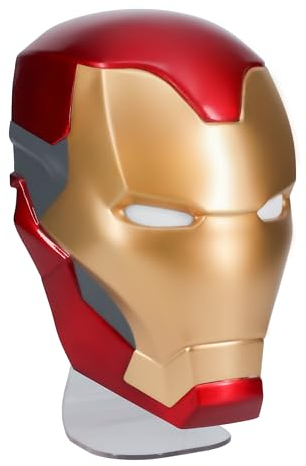 Iron Man Lampe Casque Lampe Officielle Tony Stark, Cadeau Collectible Marvel, Lumière de Nuit Accent Avengers pour Mur ou Bureau