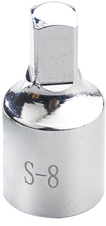 JNNJ Drain Plug Key, Square Oil Drain Valve Drain Tool, Premium Chrome Vanadium Alloy Steel Socket, Socket Adapter & Reducer, Screwdriver Male Square Oil Plug Sockets