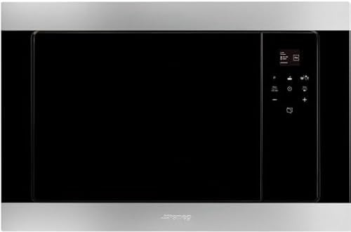 SMEG Micro ondes Grill Encastrable FMI320X2, 20 litres, Gril, Niche de 38 cm