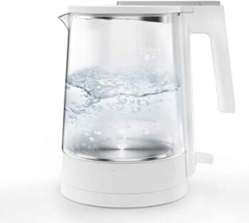 Bouilloire en verre (1,5 L) Bouilloire électrique à couvercle intérieur en acier inoxydable 1800 W (sans BPA) Bouilloire électrique en verre avec couvercle en acier inoxydable Bouilloire à eau chau