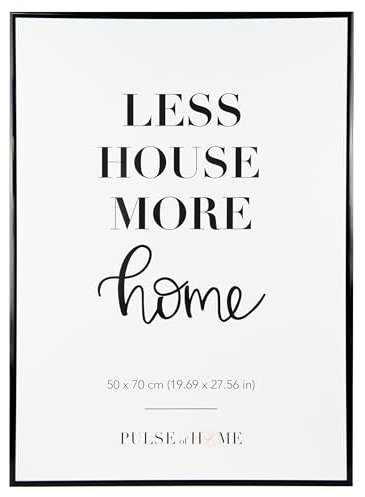 Marco de fotos de aluminio 50 x 70 cm en color negro, marco fino, ideal para fotos, pósteres, dibujos infantiles y arte, decoración para habitaciones infantiles y salones, resalta tus obras con estilo