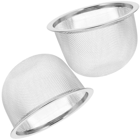Luxshiny 2pcs Stainless Steel Tea Strainer Balls - Fine Mesh Infuser for Loose Leaf Tea, Reusable Teapot Accessories, Easy to Clean, 8cm Diameter (Silver)