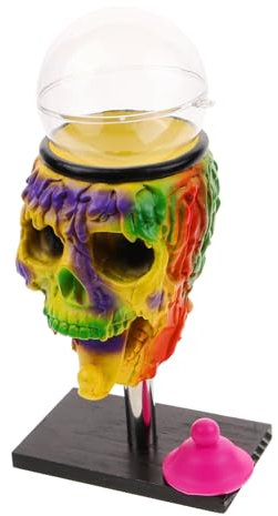 PRETYZOOM Halloween Skull Gumball Machine Boys and Girls' Candy Twisting Machine Resin Craft Skull Statue Candy Dispenser Home Decor