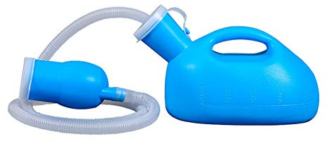 Men Urinal Bottle, Urinal for Männer im Bett, 2000 ml, Auffangbehälter mit 1,6 m Schlauch, praktischer und bequemer Urinal