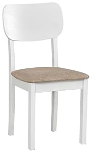 LeafDesign Küchenstühle 2er Set - Stuhl Buche Massiv - Buchensperrholz - Esszimmerstuhl 120 kg - Stühle Esszimmer- Holzstuhl - Esstischstühle - Esszimmerstühle Holz - Weiss - Aragon 20 - Made in UE