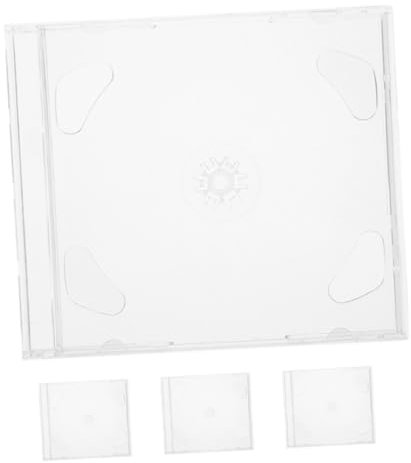 Sewroro 4 Stück Aufbewahrungsboxen Wiederverwendbare Hüllen Für Scheiben Und DVDs Aufbewahrungshalter Organizer Für Medien Vielseitige Aufbewahrungsboxen Aus Hochwertigem Material Platz Fü