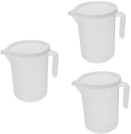 Cabilock 3 Pezzi Misurino Misura Brocca Brocca Da Cucina Bicchiere Graduato Tazza Contenitore Per Olio Combustibile Brocca Di Miscelazione Graduata Tazza Di Olio Motore Tazza Riutilizzabile