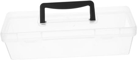 Angoily Werkzeugkasten Transparent Mit Fächern Aufbewahrungsbox Für Bastelarbeiten Und Schreibwaren Tragbar Organizer Für Washi-tape Und Bleistifte
