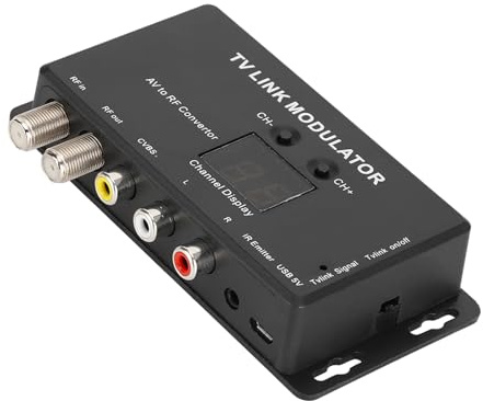 Modulatore Rf, TM70 UHF TV LINK Modulatore Convertitore Av Hf con Cavo USB Cavo di Ricezione Modulatore Rf per TV per PC Laptop PS3 TV STB VHS VCR Videocamera DVD