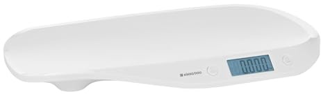 Kikka boo Báscula para bebés Lyra LCD pantalla cinta métrica antideslizante pies tara función 20 kg blanco