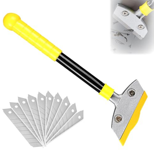 Tapetenschaber mit 10 Klinge,Tapetenentferner,Tapeten Entfernen,Stachelwalze Tapete,Tapeten Entfernen Gerät,Tapetenspachtel,zum Entfernen von Tapeten und Bodenfliesen-Kleber,Farbe,Abziehbilder(30 cm)
