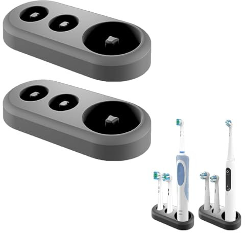 2 Pièces Support Brosse A Dent Electrique Porte Brosse À Dents Electrique Pour Oral B Io3-6 Eb 17.18.20.25.50.60, Porte-Brosse à Dents Salle de Bain Étanche pour la Salle de Bain, la Cuisine, Le Salon
