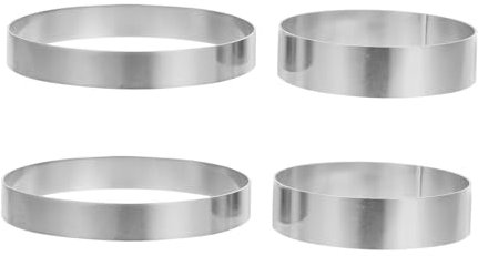 Gatuida 2piezas Cortadores De Pastelería Inoxidable De Anillos Redondos para Tartas y Mousse De Repostería Utensilios De Cocina para Pasteles Elegantes