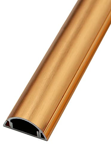 Kabelabdeckung aus Aluminiumlegierung, wasserdicht, halbrund, selbstklebend, für Büro, Zuhause, Werkstatt, Drahtmanagement