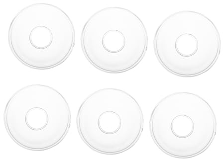 HAWILLOSCH 6pcs Glass Candle Drip Protectors Wax Drip Catchers Taper Candlestick Wax Tray Holders Reusable for Wedding Holiday Church Home Decor