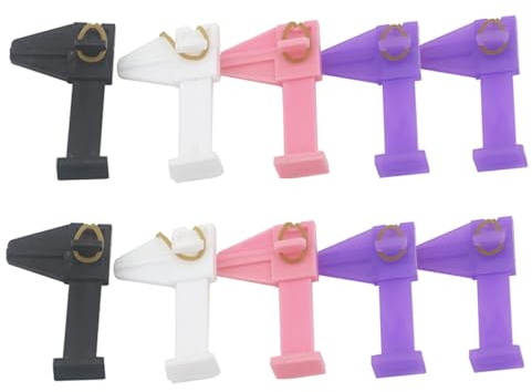 MAGICLULU 10 Stück Nagelpositionierungsklemme aus Weißem Abs Faltbar und Platzsparend für Maniküre und Nagelkunst für Gel Nägel und Nagelpflege