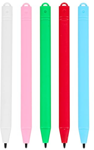 HYTROVE Lot de 5 Stylets pour Tablette d'Écriture LCD Stylets Universels pour Écrans Tactiles Couleurs Assorties Pression Variable pour Traits Précis Accessoires pour Tablette