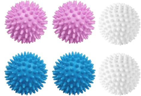6 Pezzi Palline per Asciugatrice Antipiega, per Lavatrice e Asciugatrice Cattura Peli Riutilizzabile, riduce l'aggrovigliamento e può essere utilizzata la biancheria quotidiana, la biancheria da letto