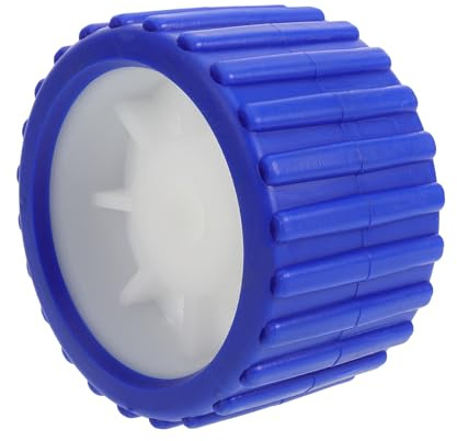 CALLARON Boat Trailer 5-inch Ribbed Wobble Roller Blue Plastic Replacement Yacht Roller Guide Wheel Assembly Kit for Boat Trailer Accessories